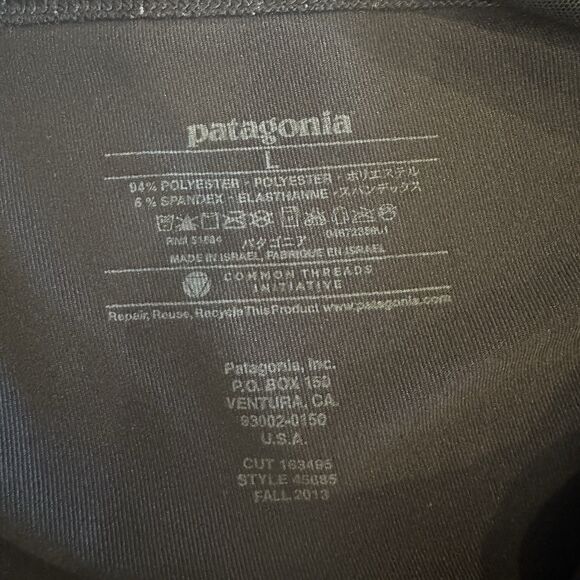 Patagonia Capilene Women Pants Large Base Layer  Black Leggings Stretch Athletic - Picture 3 of 6